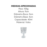 Mini Taça de Vidro 40ml Lusy - A Gourmet