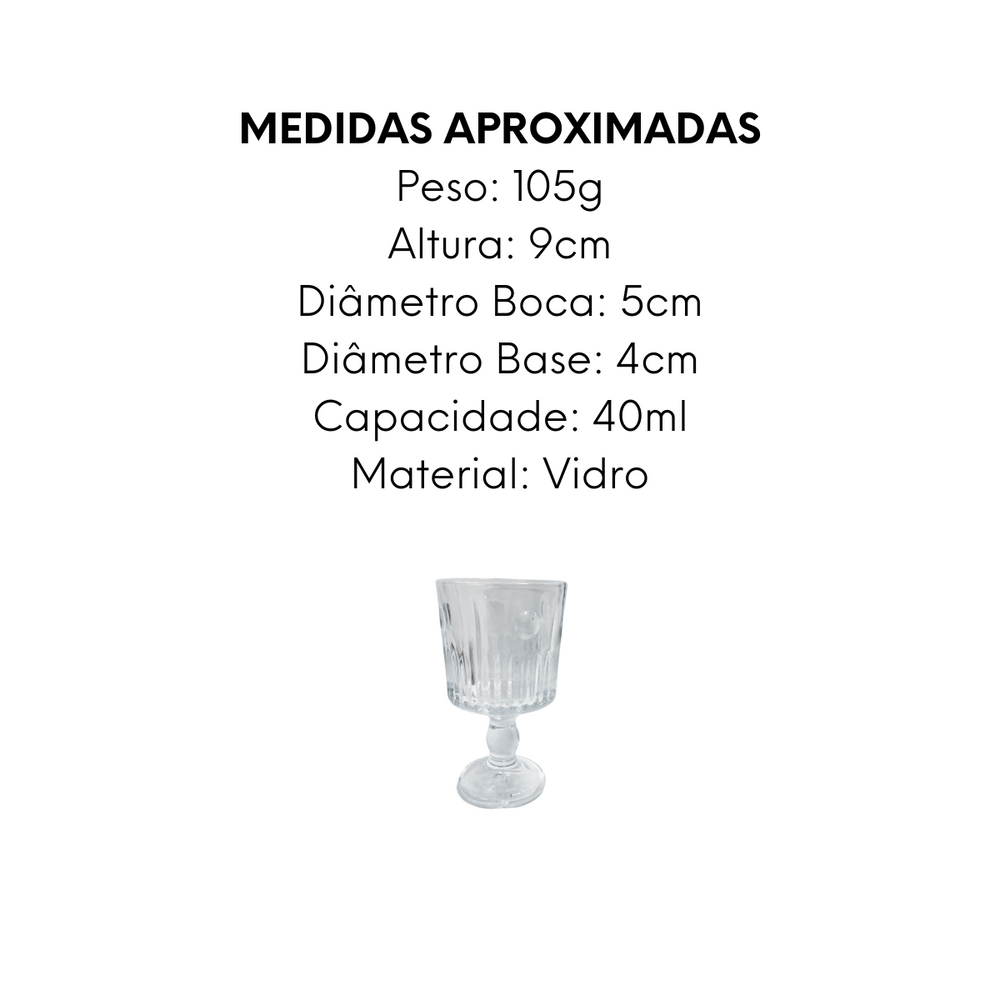 Mini Taça de Vidro 40ml Lusy - A Gourmet