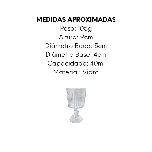 Mini Taça de Vidro 40ml Lusy