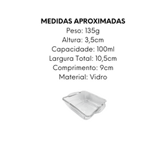 Mini Bowl Square de Vidro 100ml - A Gourmet