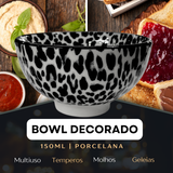 Tigela Bowl Decorado de Porcelana 150ml - A Gourmet