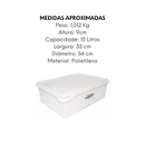 Caixa Organizador 10L Com Tampa Polietileno Plastcom