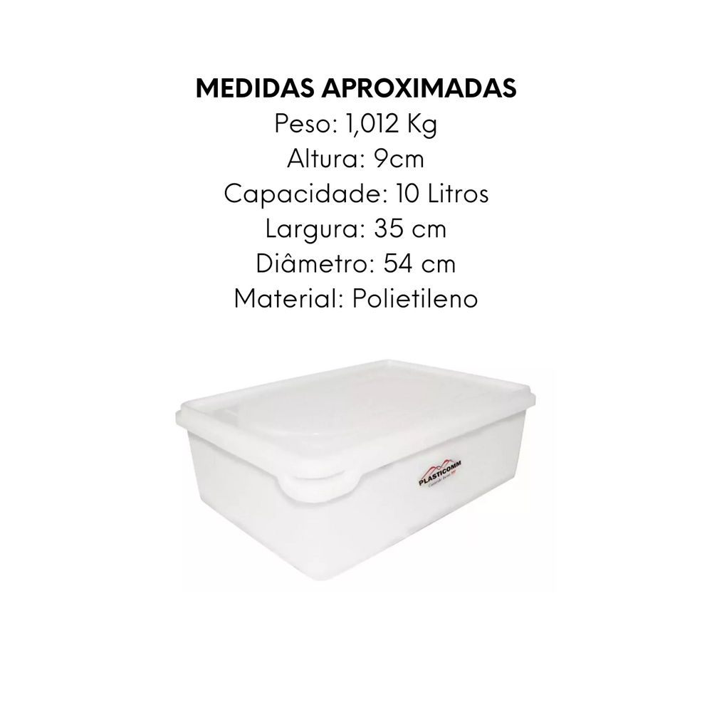 Caixa Organizador 10L Com Tampa Polietileno Plastcom