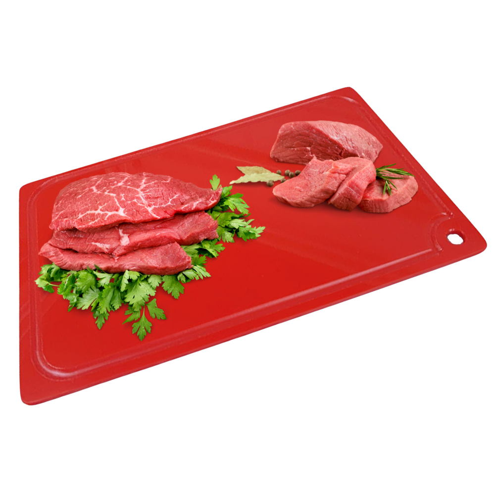 Placa de Corte Com Canaleta Vermelha 40cm - A Gourmet