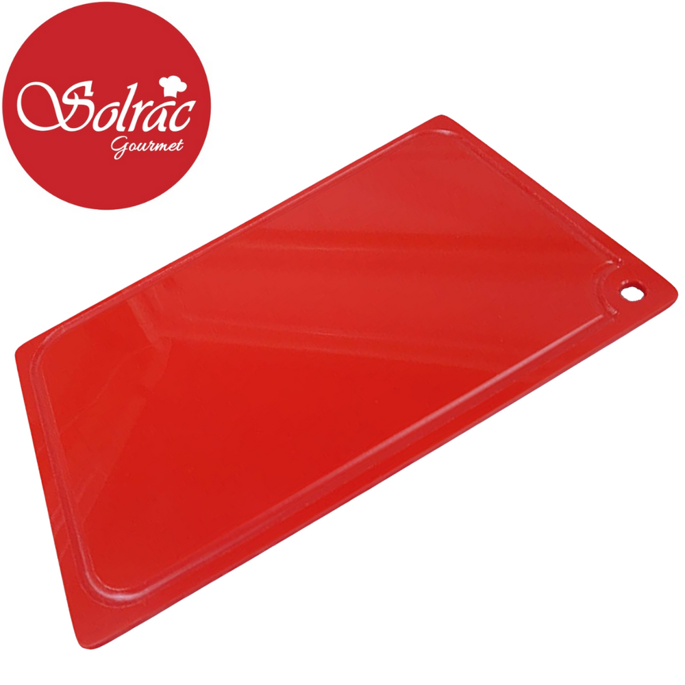 Placa de Corte Com Canaleta Vermelha 40cm - A Gourmet