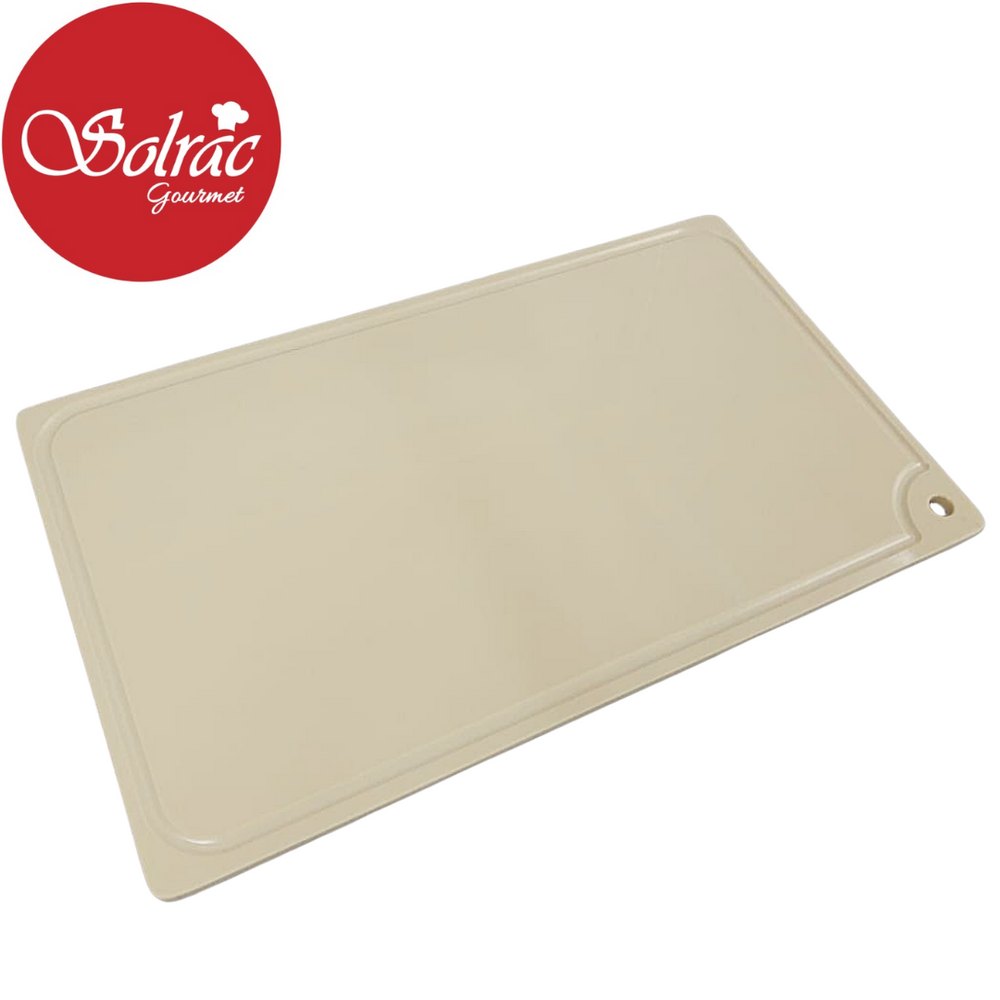 Placa de Corte Com Canaleta Bege 50cm - A Gourmet