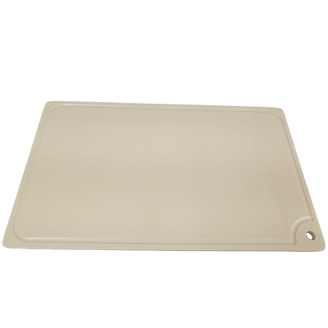 Placa de Corte Com Canaleta Bege 50cm - A Gourmet