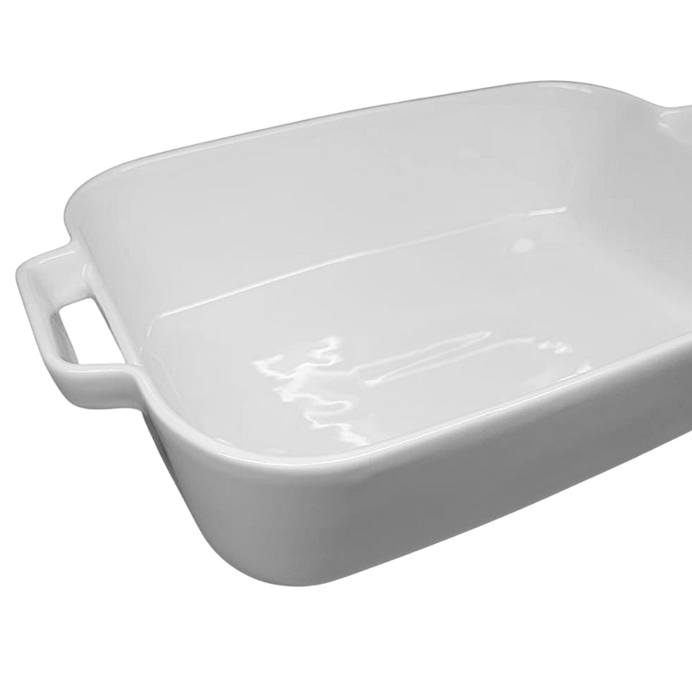 Travessa Retangular Refrataria 1L Branca Etilux