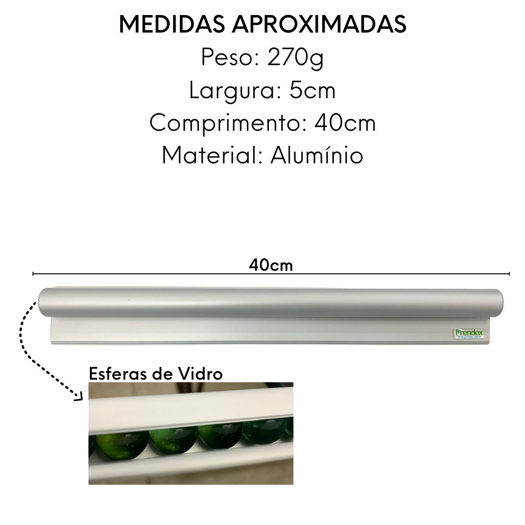 Porta Comanda de Aluminio 40cm Prendex