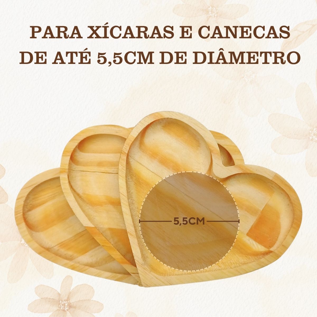 Pires coração Pinus 11cm