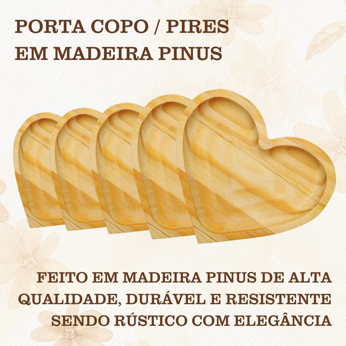 Pires coração Pinus 11cm