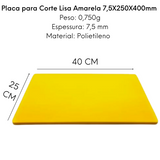 Placa de Corte Lisa Amarela 40cm