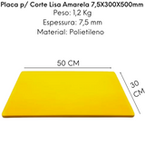 Placa de Corte Lisa Amarela 50cm - A Gourmet