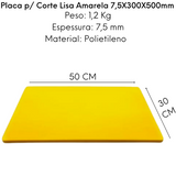 Placa de Corte Lisa Amarela 50cm