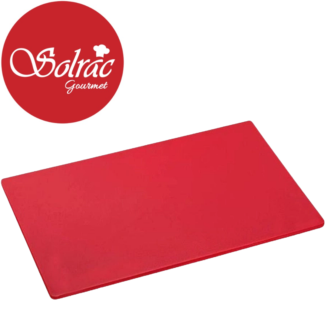 Placa de Corte Lisa Vermelha 50cm - A Gourmet