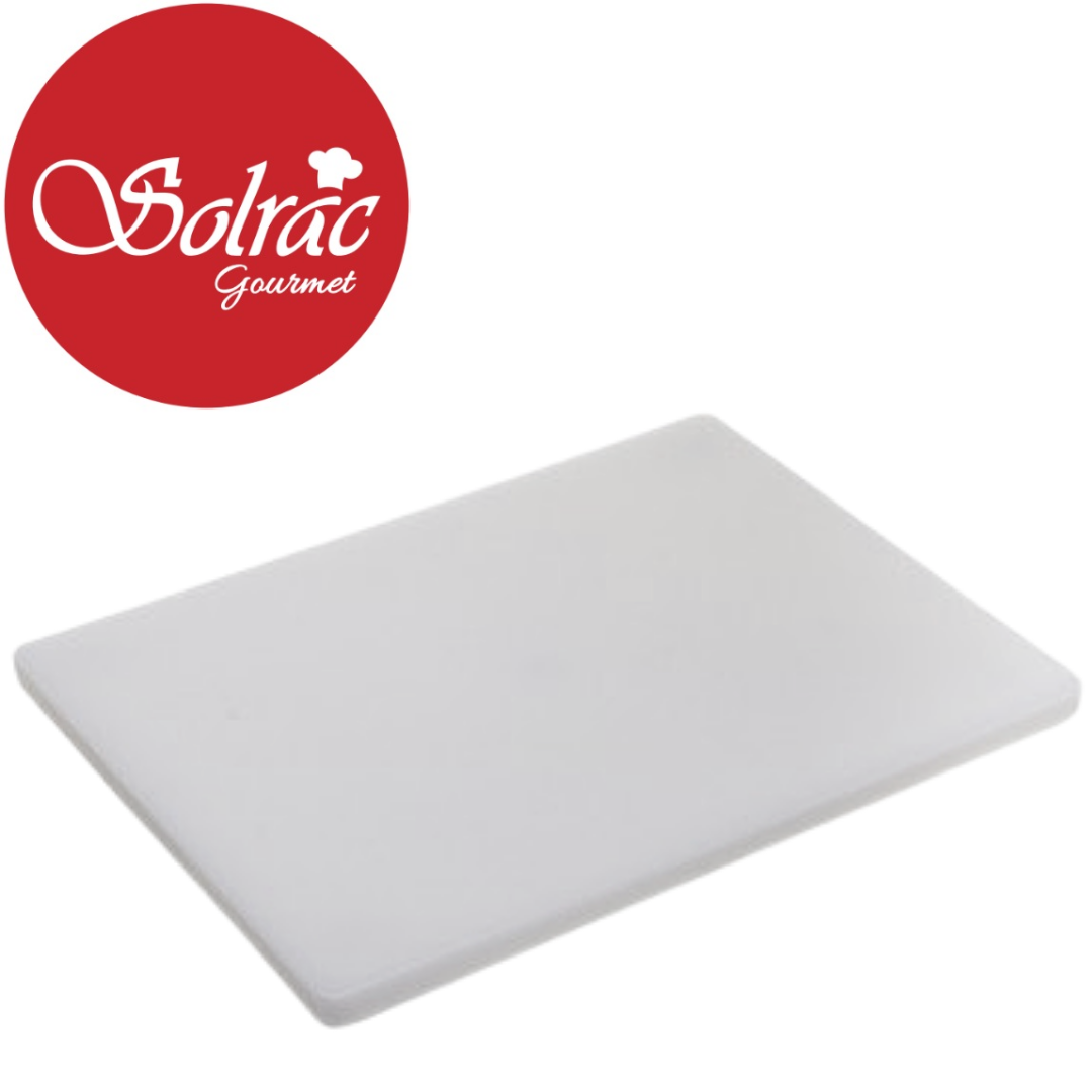 Placa de Corte Lisa Branca 40cm - A Gourmet
