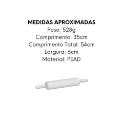 Rolo Profissional Para Massa Branco - A Gourmet