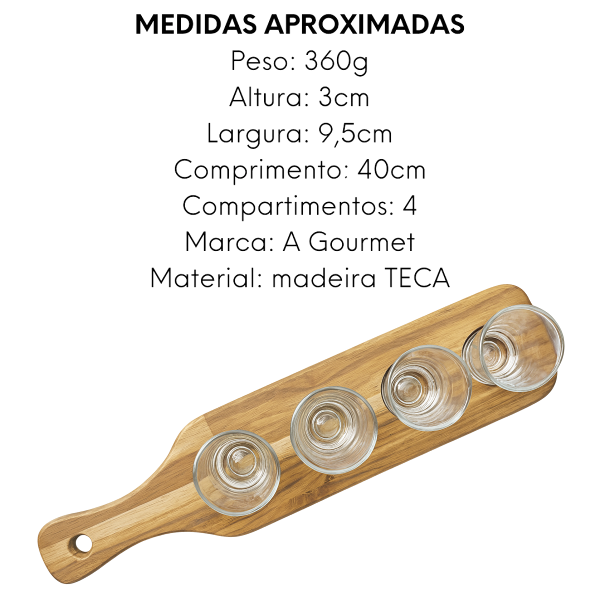 Kit 10 Tabua Shot com 40 Copos de Dose