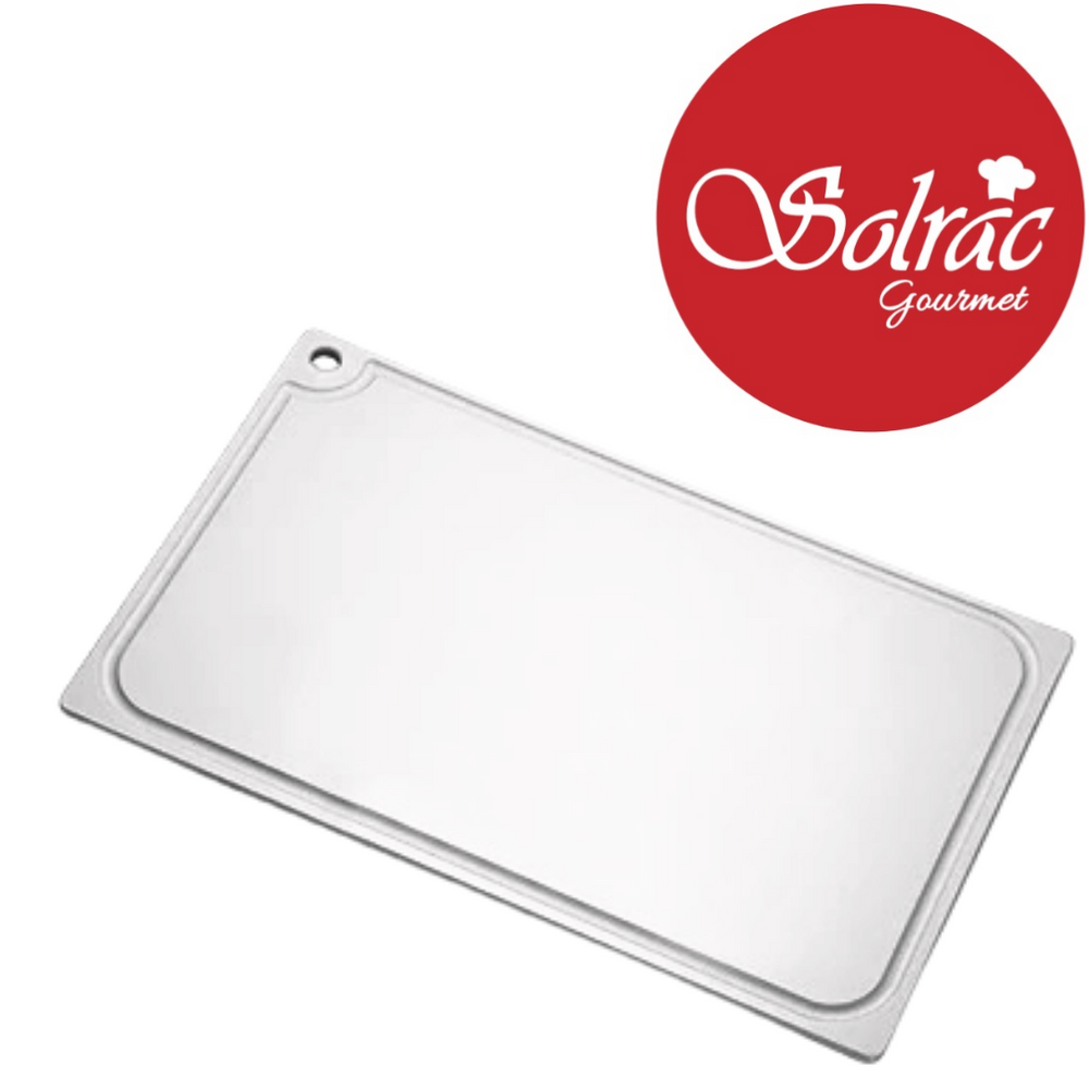 Placa de Corte Com Canaleta Branca 40cm - A Gourmet