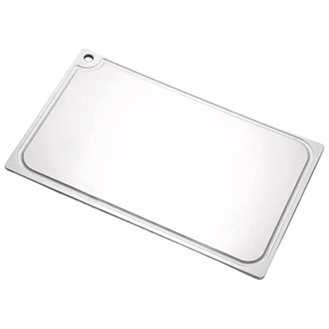 Placa de Corte Branca Com Canaleta 50cm - A Gourmet