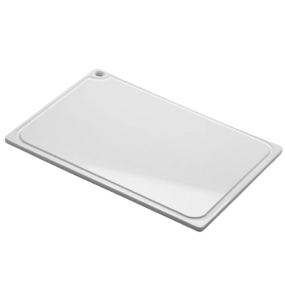 Placa de Corte Branca Com Canaleta 50cm - A Gourmet