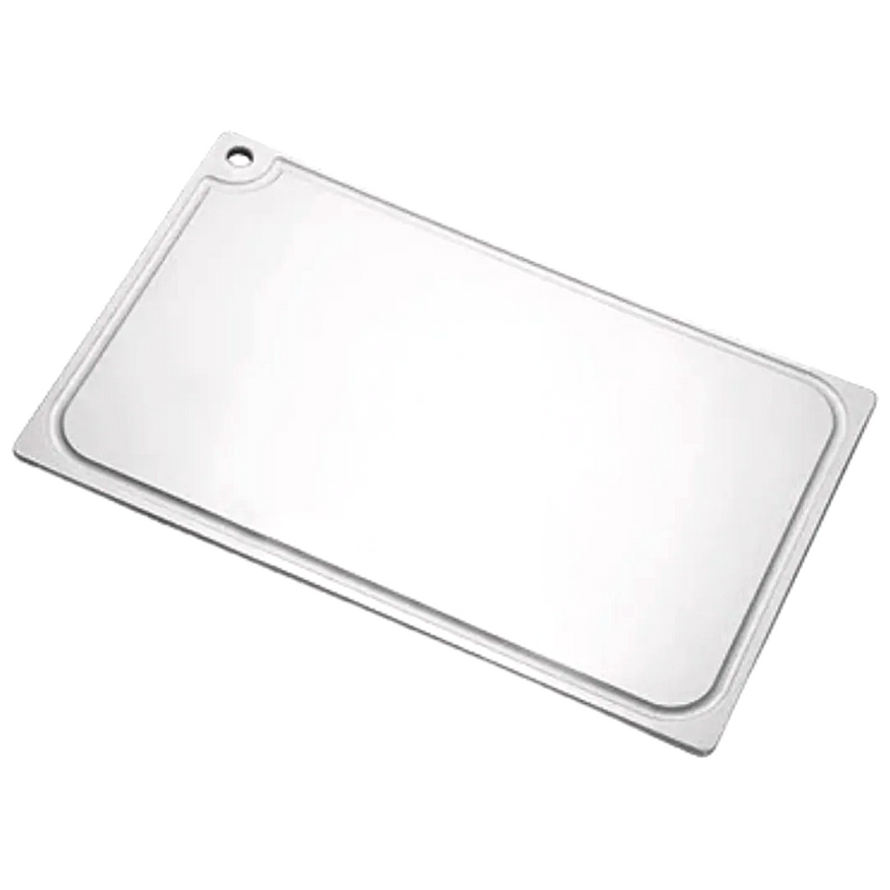 Placa de Corte Branca Com Canaleta 50cm - A Gourmet