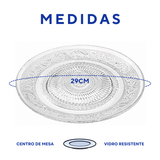 Centro de Mesa Vidro Decoração 29cm