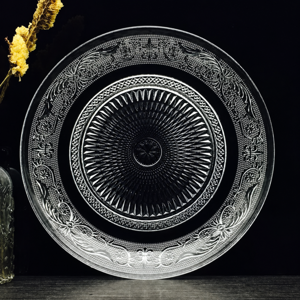 Centro de Mesa Vidro Decoração 29cm