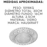 Centro de Mesa Vidro Sofia 30cm - A Gourmet