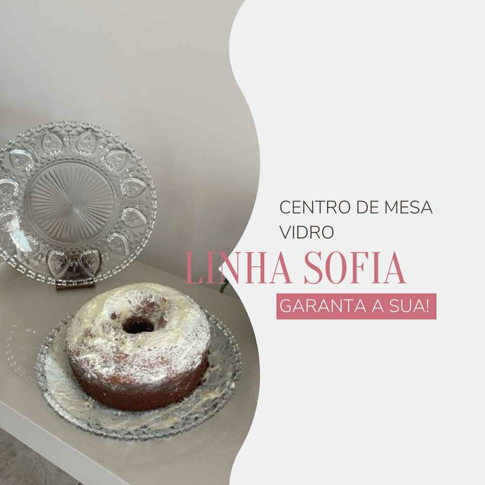 Centro de Mesa Vidro Sofia 30cm - A Gourmet