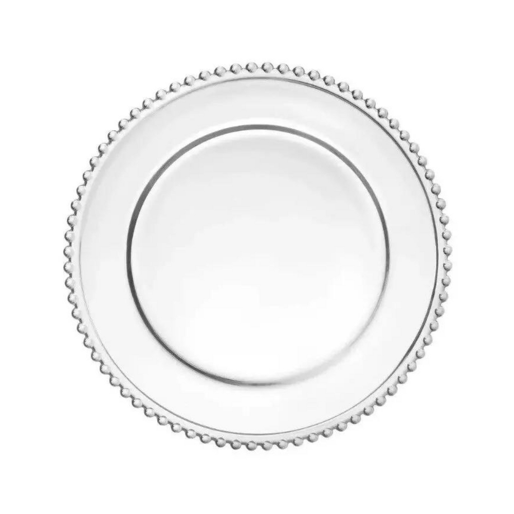 Sousplat Perola de Vidro Cristal - A Gourmet