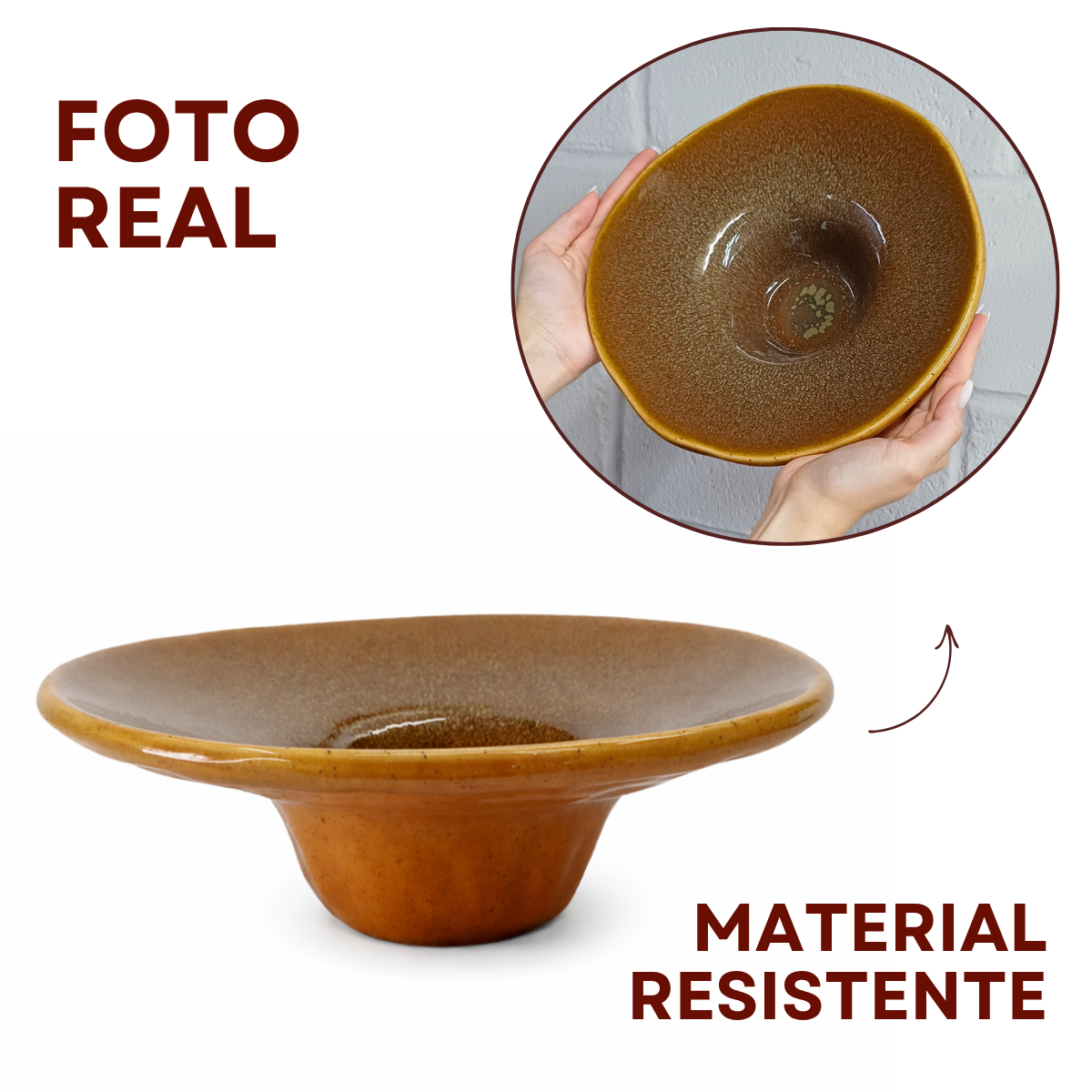 Prato Risoto Cerâmica Refrátaria Romanha Wood