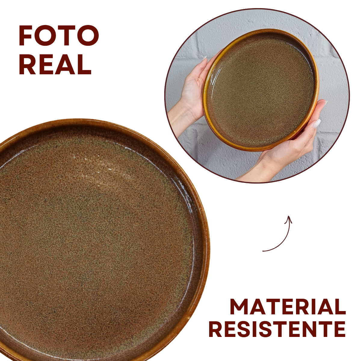 Prato Raso Cerâmica Refrátaria Wood