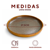 Prato Raso Cerâmica Refrátaria Wood