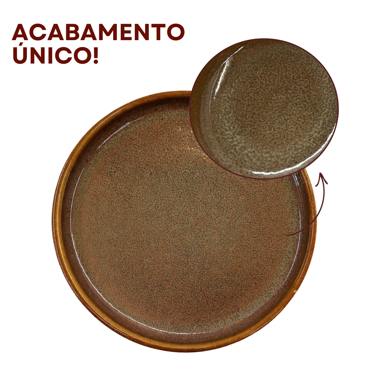 Prato Raso Cerâmica Refrátaria Wood
