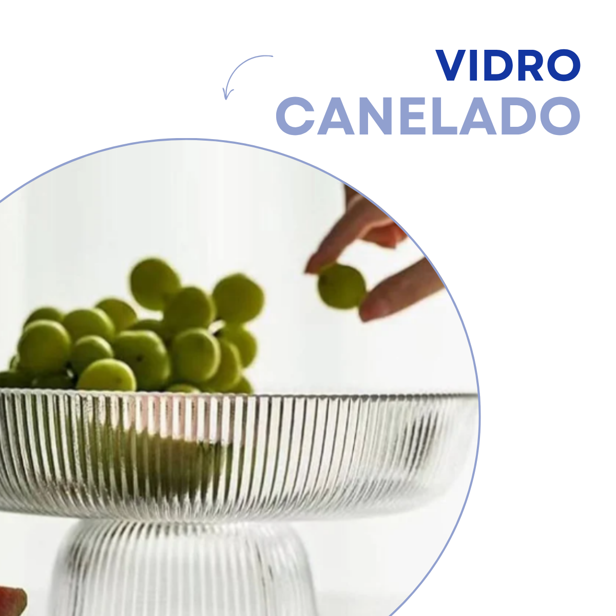 Centro de Mesa C/Pé Vidro 30cm