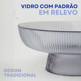 Centro de Mesa C/Pé Vidro 30cm