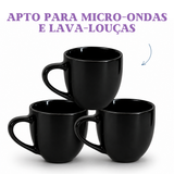 Xicara de Café Porcelana 95ml Preta