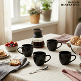 Xicara de Café Porcelana 95ml Preta