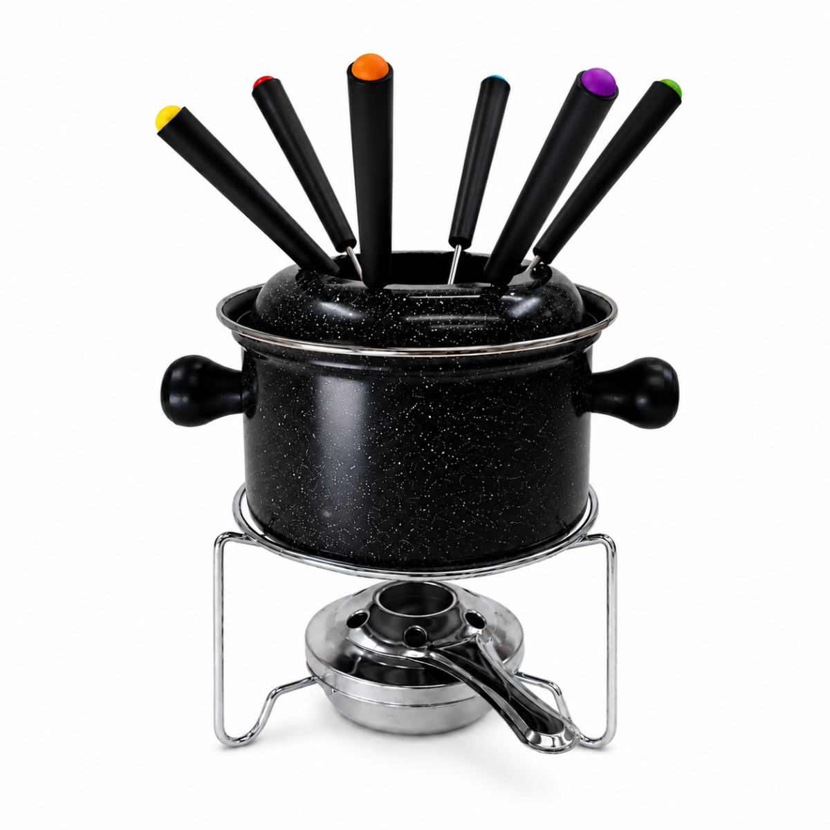 Conjunto Fondue Preto 10 Peças