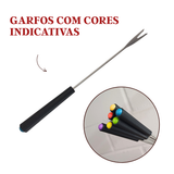 Conjunto Fondue Preto 10 Peças