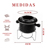 Conjunto Fondue Preto 10 Peças