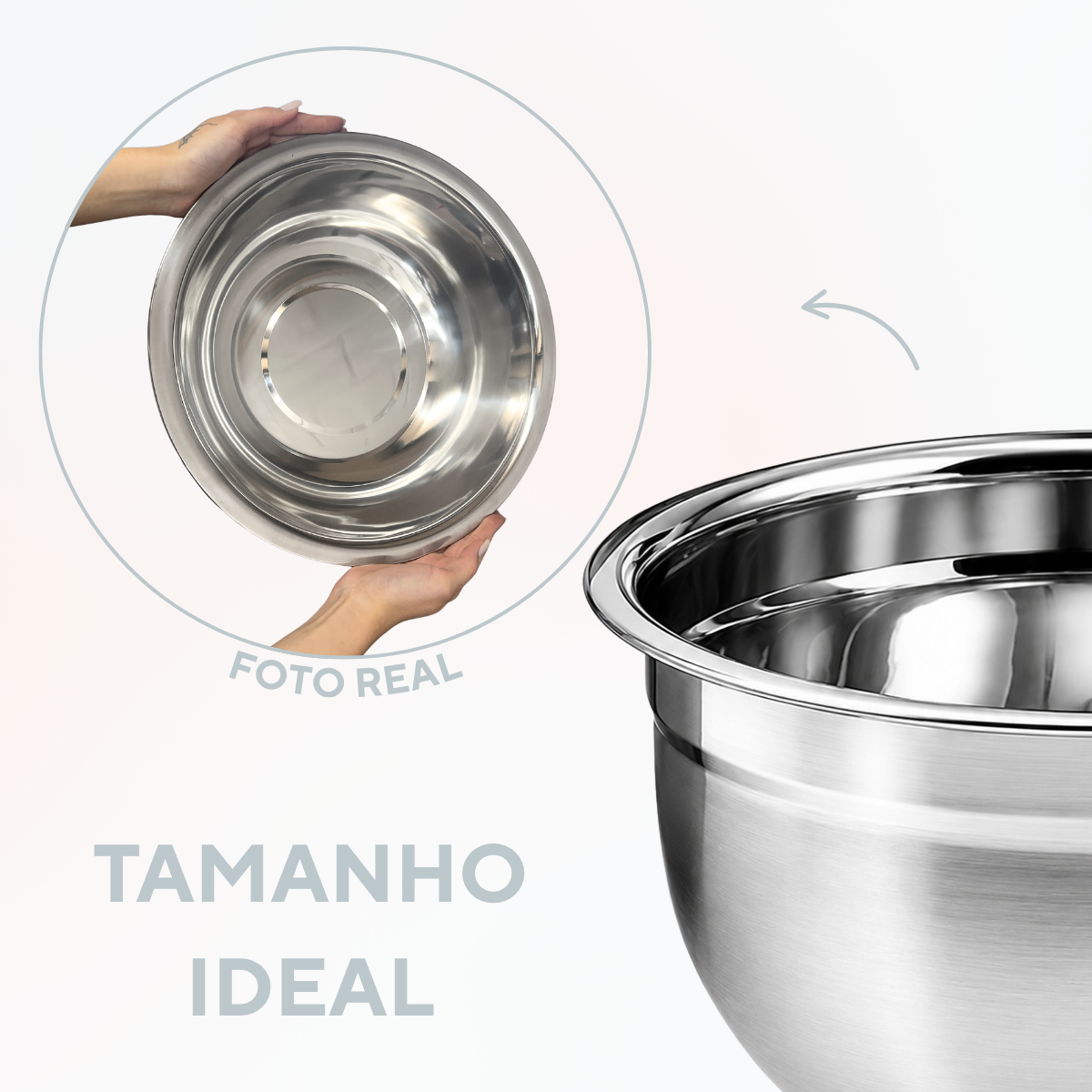 Tigela Bowl Cumbuca Saladeira Aço Inox
