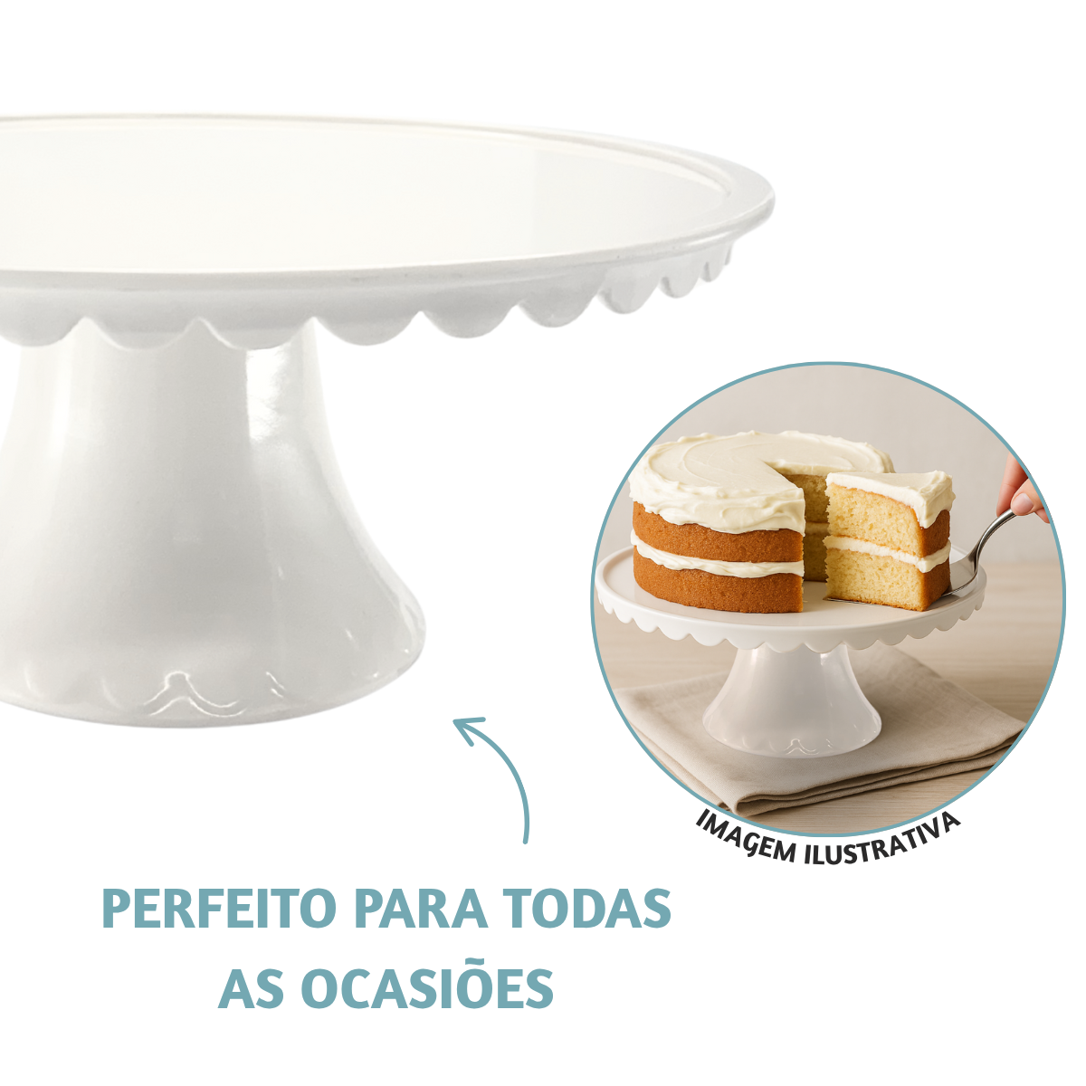 Suporte Para Bolo Com Pé Melamina