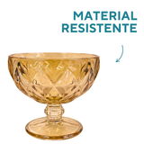 Potiche bomboniere ambar vidro diamond
