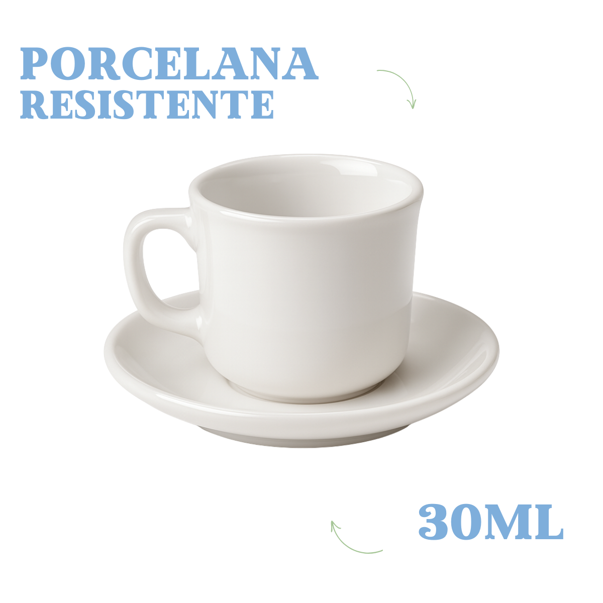 Mini Xicara 30ml Porcelana