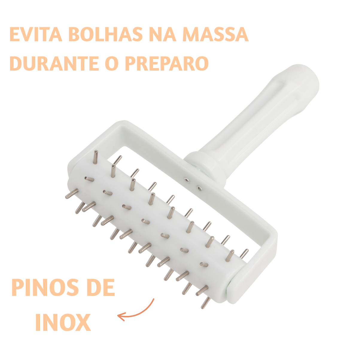 Rolo furador massas inox