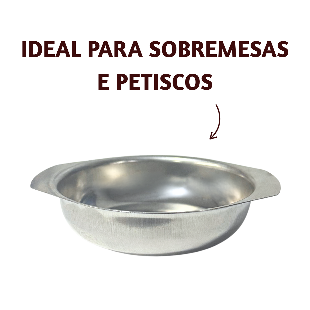 Mini Tigela Aço Inox 100ml