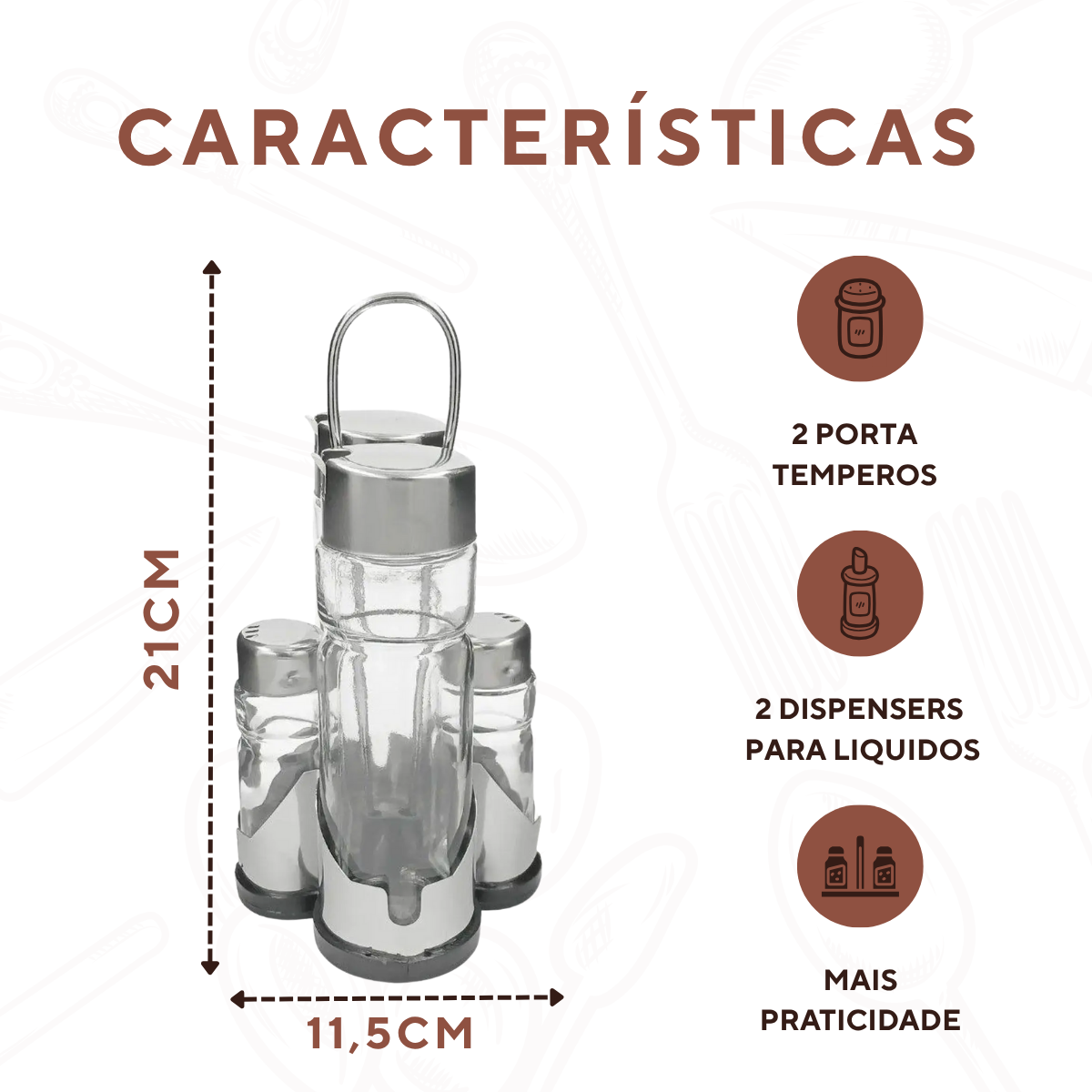 Galheteiro C/ Suporte - A Gourmet
