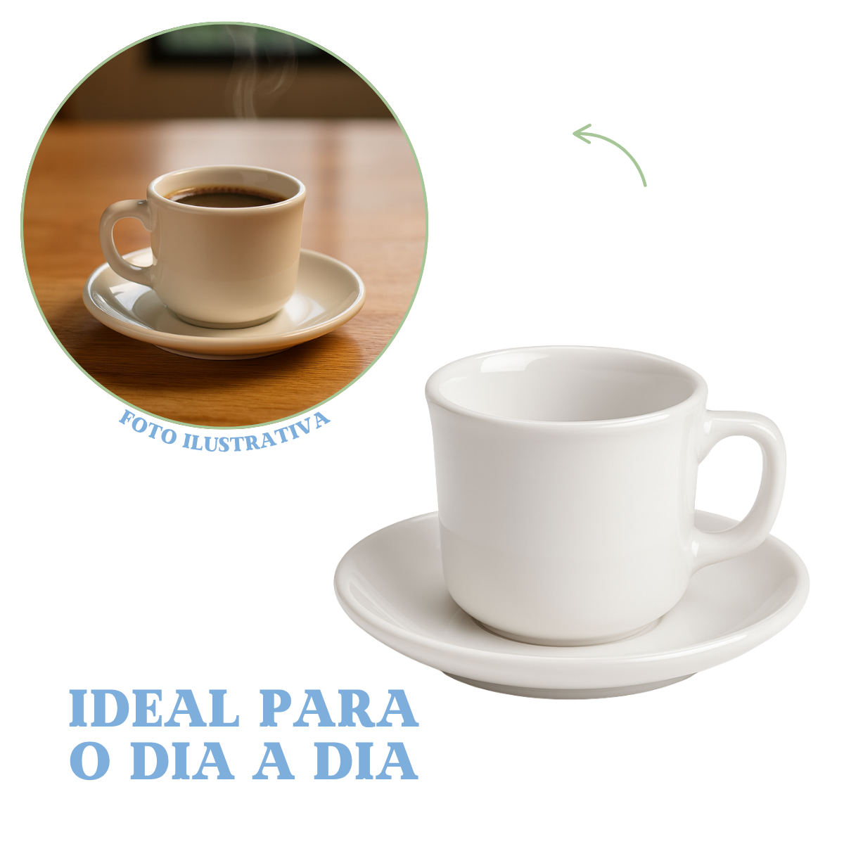 Mini Xicara 30ml Porcelana